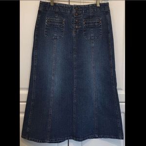 Vintage 90’s Boho GAP Jean 98% Cotton Denim Skirt Sz.6